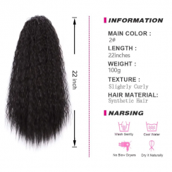 9 Packs Fashion Wig Long Curly Hair Invisible Hair Buds Ponytail Extensions