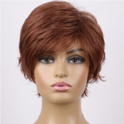3 Packs Casual Simple Style Holiday Home High Temperature Wire Side Fringe Short Curly Hair Wigs