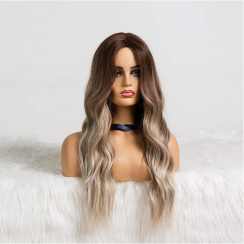 4 Packs Fashion Gradient Color Big Wave Headgear Wig