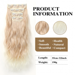 Simple Style Gold Casual Weekend Chemical Fiber Long Curly Hair Wig Clips